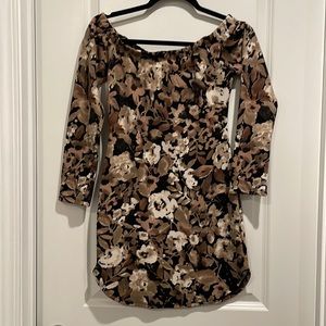 Woman off the shoulder dress